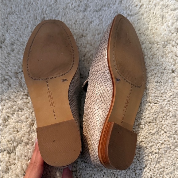 Vince Camuto Textured Beige Loafers - Picture 2 of 3